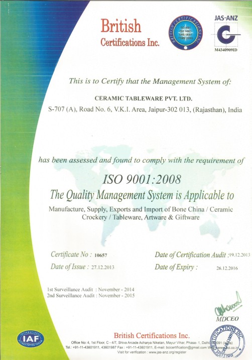 ISO Certification CTPL